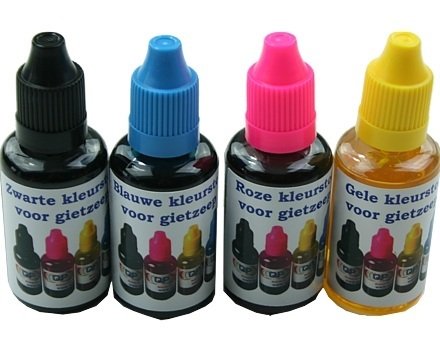 Farben mischen Gießseifen